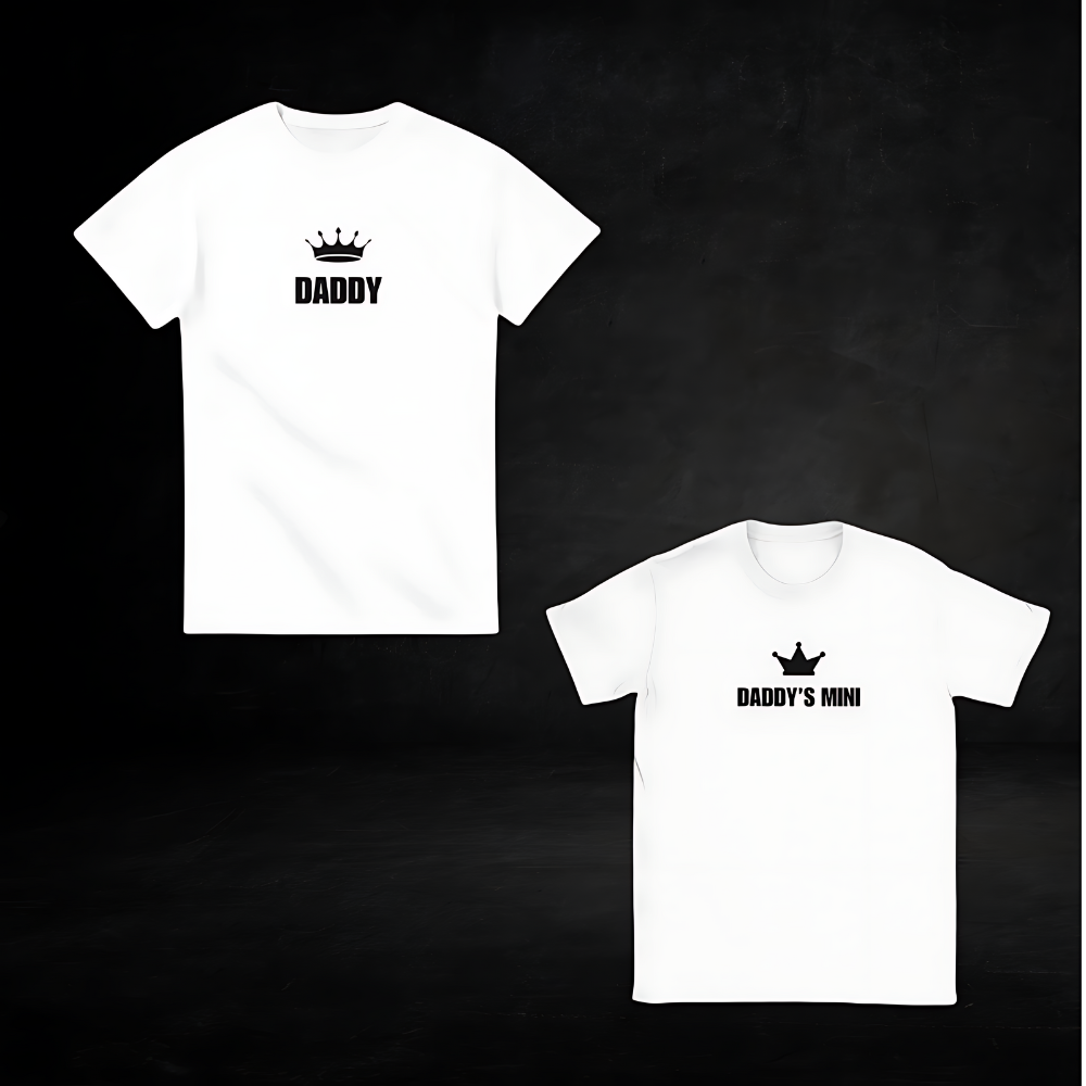 Daddy's Mini (black text) T Shirt Bundle- (kid size)