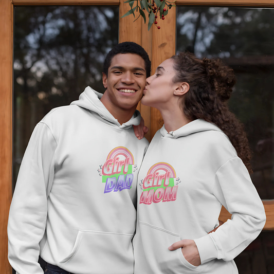 Girl Parents Rainbow Hoodie Bundle