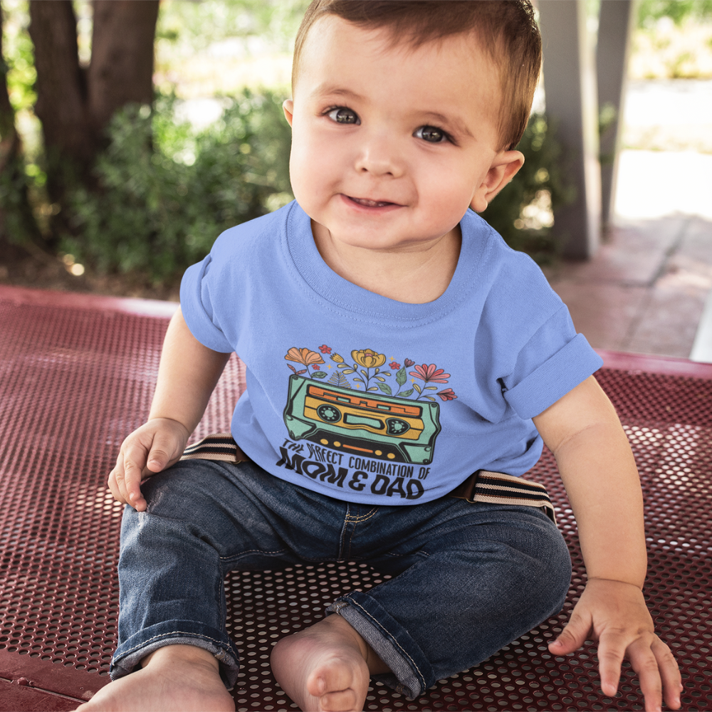 Classic Baby Short Sleeve Bodysuit – Perfect Combination of Mom and Dad Style