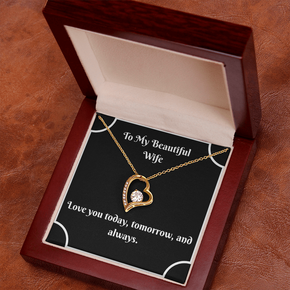 Captivating Beautiful Wife Heart Pendant Necklace