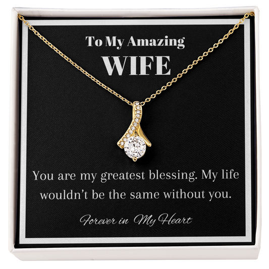 My Amazing Wife-Forever in My Heart Pendant Necklace