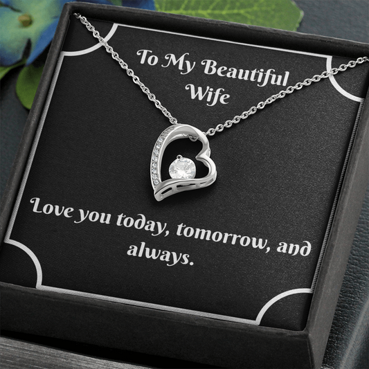 Captivating Beautiful Wife Heart Pendant Necklace
