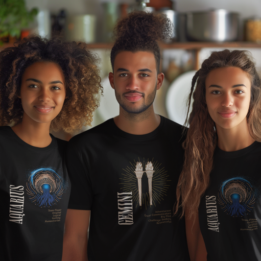Women's Aquarius Zodiac Sign T Shirt