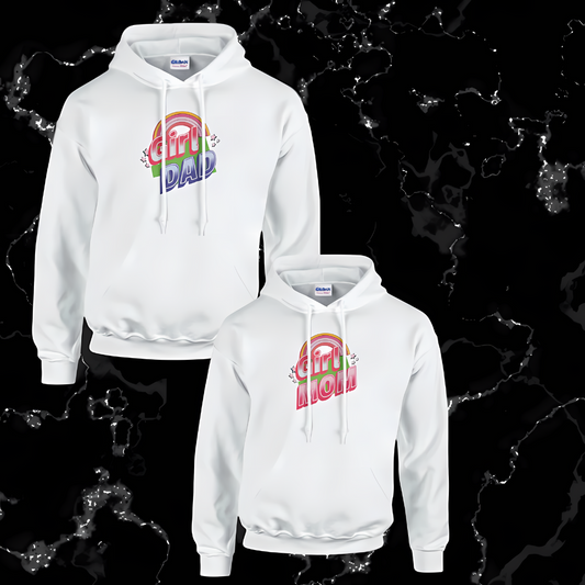 Girl Parents Rainbow Hoodie Bundle