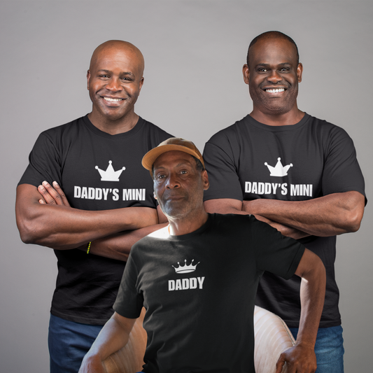 Daddy's Mini Black T Shirt Bundle (men's size)