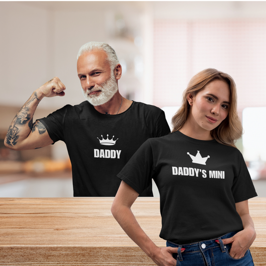 Daddy's Mini Black T Shirt Bundle (women's size)