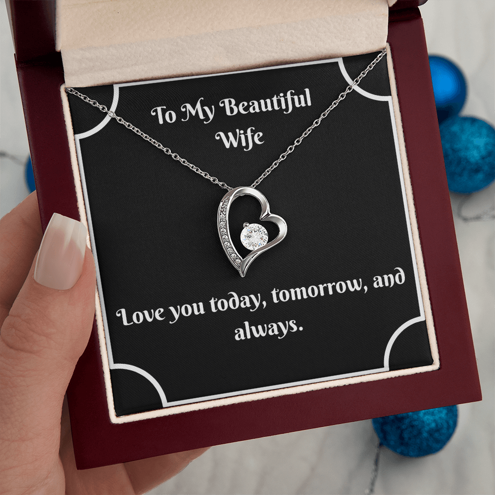 Captivating Beautiful Wife Heart Pendant Necklace