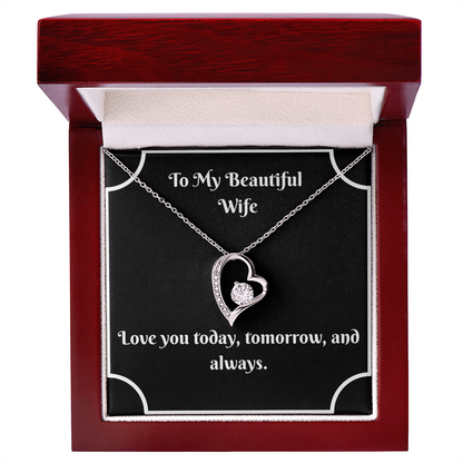 Captivating Beautiful Wife Heart Pendant Necklace