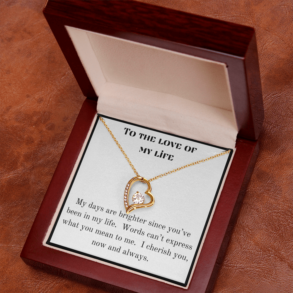 To the Love of My Life Heart Necklace