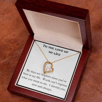 To the Love of My Life Heart Necklace