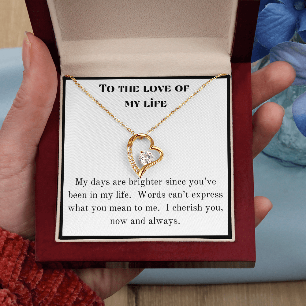 To the Love of My Life Heart Necklace