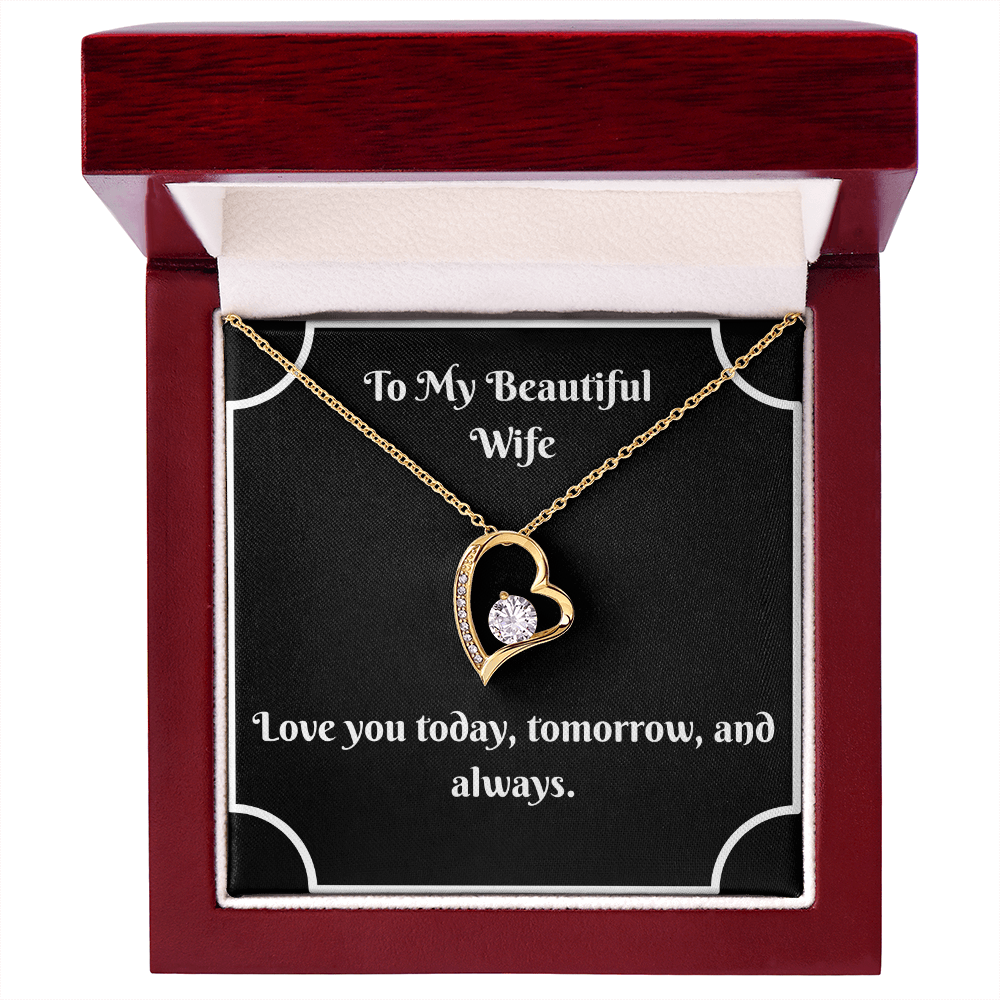 Captivating Beautiful Wife Heart Pendant Necklace