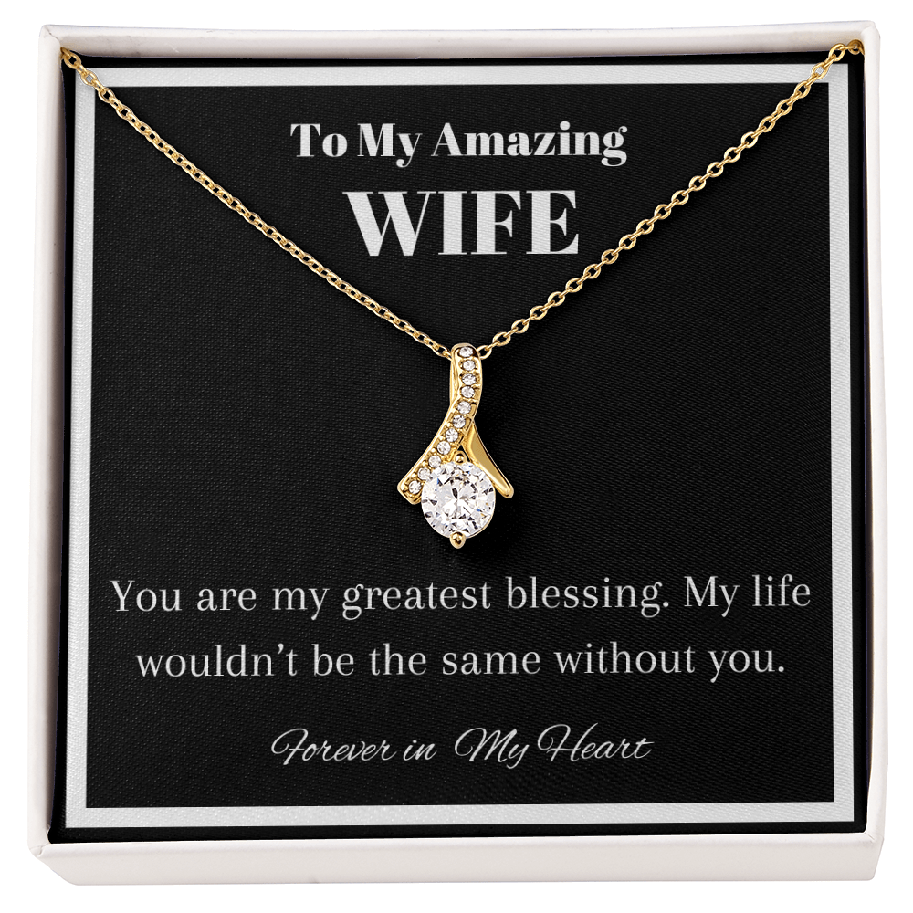My Amazing Wife-Forever in My Heart Pendant Necklace