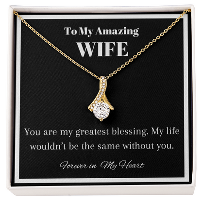 My Amazing Wife-Forever in My Heart Pendant Necklace