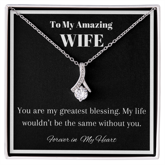 My Amazing Wife-Forever in My Heart Pendant Necklace