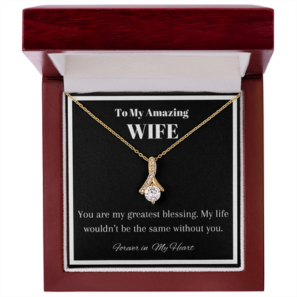 My Amazing Wife-Forever in My Heart Pendant Necklace