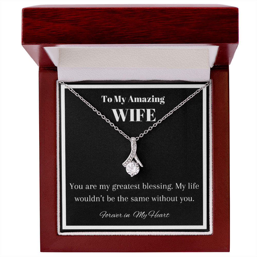 My Amazing Wife-Forever in My Heart Pendant Necklace