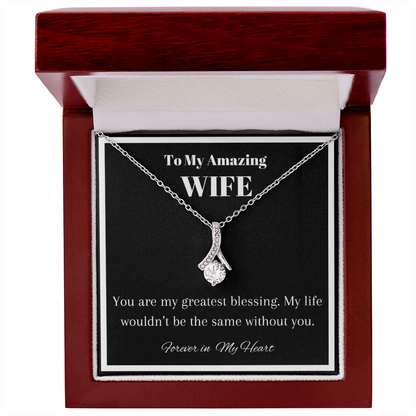 My Amazing Wife-Forever in My Heart Pendant Necklace