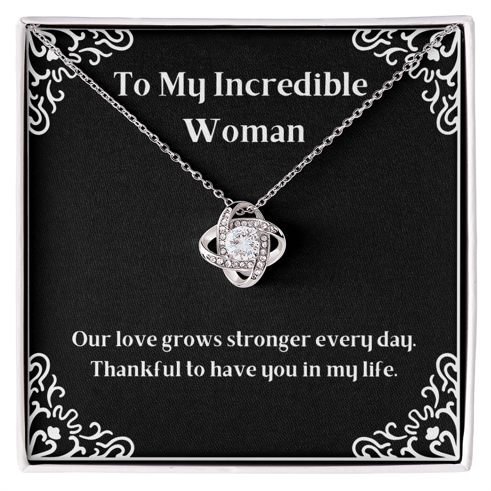 To My Incredible Woman Pendant Necklace
