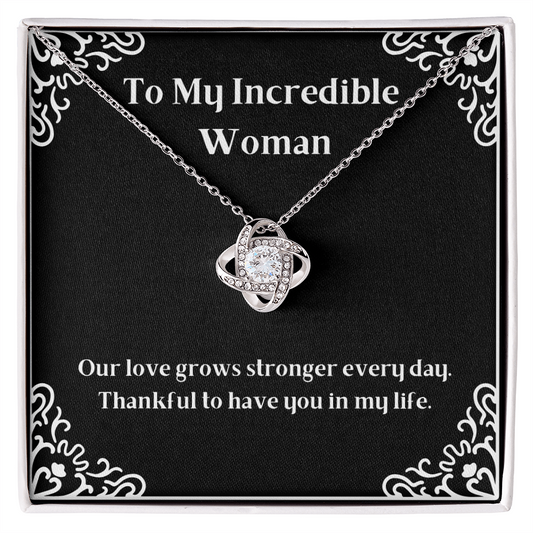 To My Incredible Woman Pendant Necklace