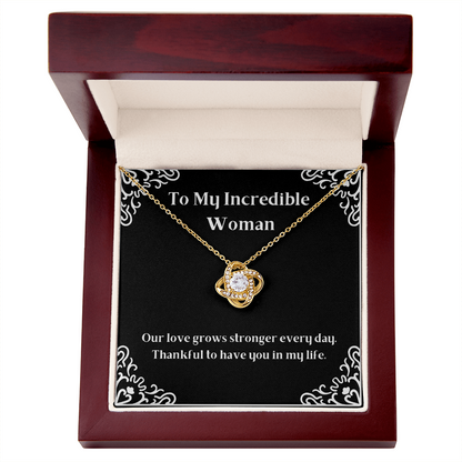 To My Incredible Woman Pendant Necklace