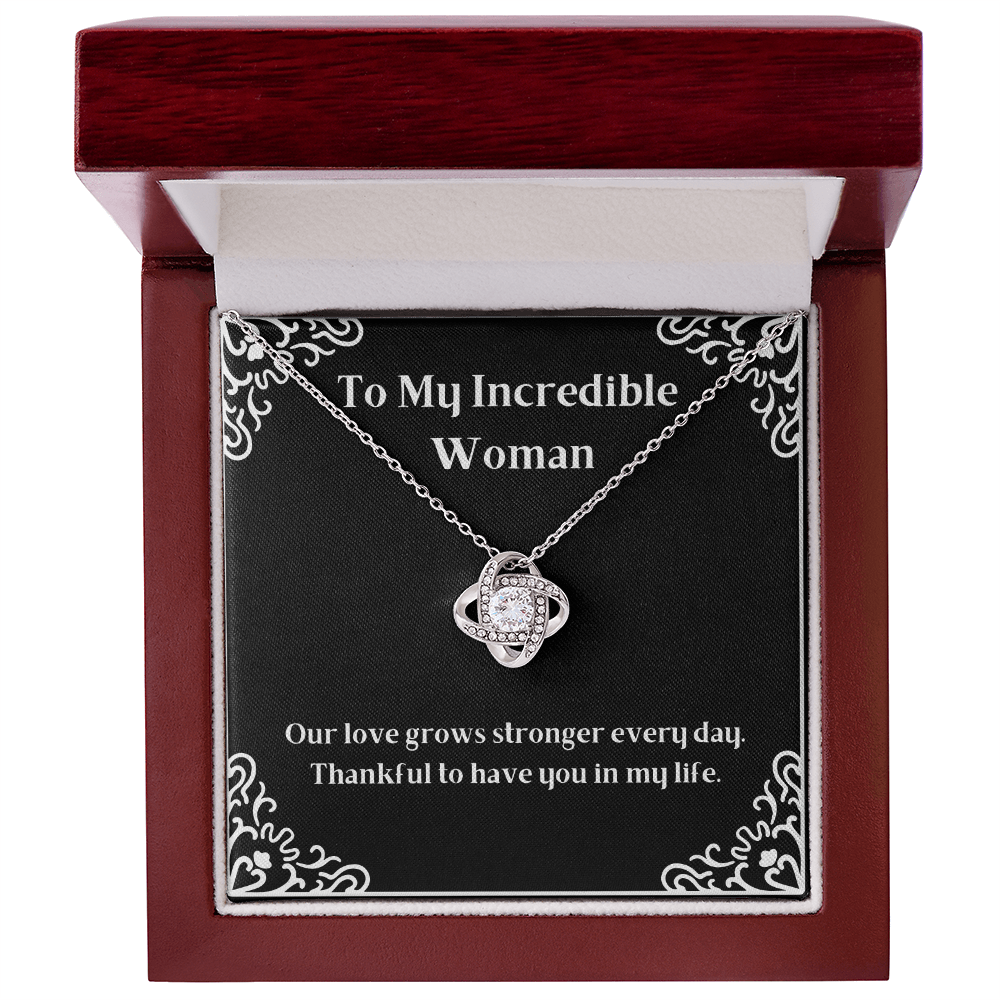 To My Incredible Woman Pendant Necklace