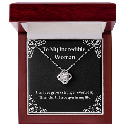 To My Incredible Woman Pendant Necklace
