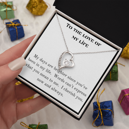 To the Love of My Life Heart Necklace
