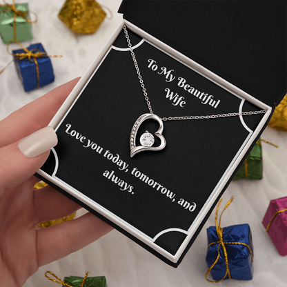 Captivating Beautiful Wife Heart Pendant Necklace