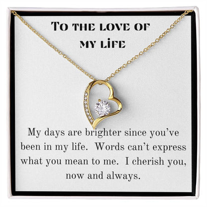 To the Love of My Life Heart Necklace