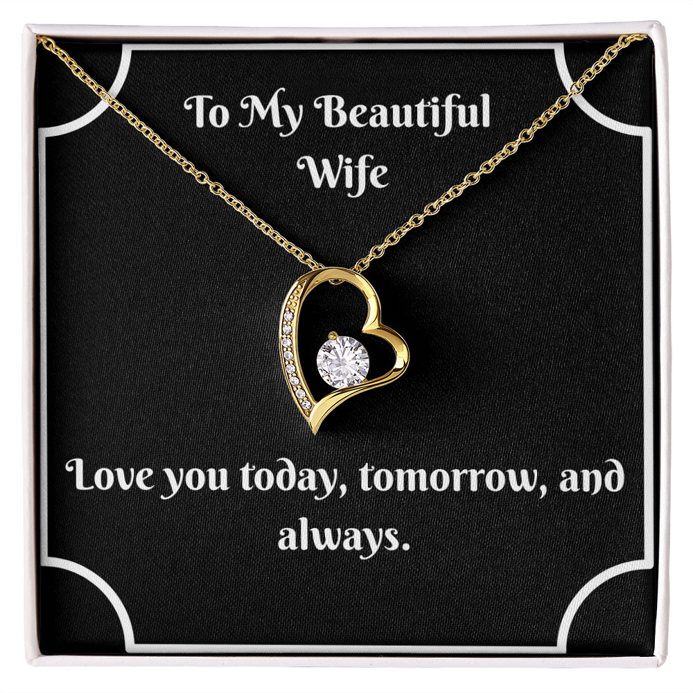 Captivating Beautiful Wife Heart Pendant Necklace