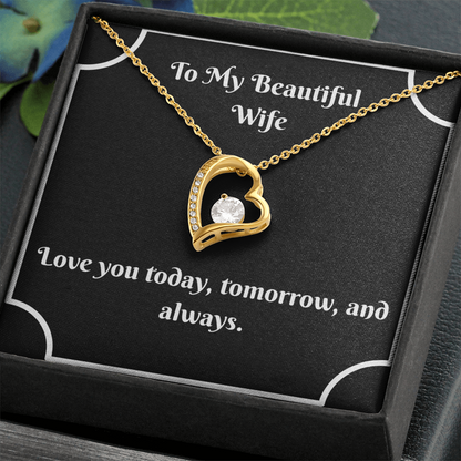 Captivating Beautiful Wife Heart Pendant Necklace