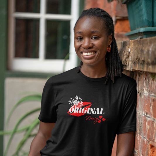 Original Design Women's T Shirt (white text)